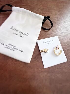 kate spade Gold - stone in hoop earrings